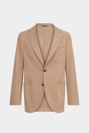 Cotton twill relaxed fit suit jacket