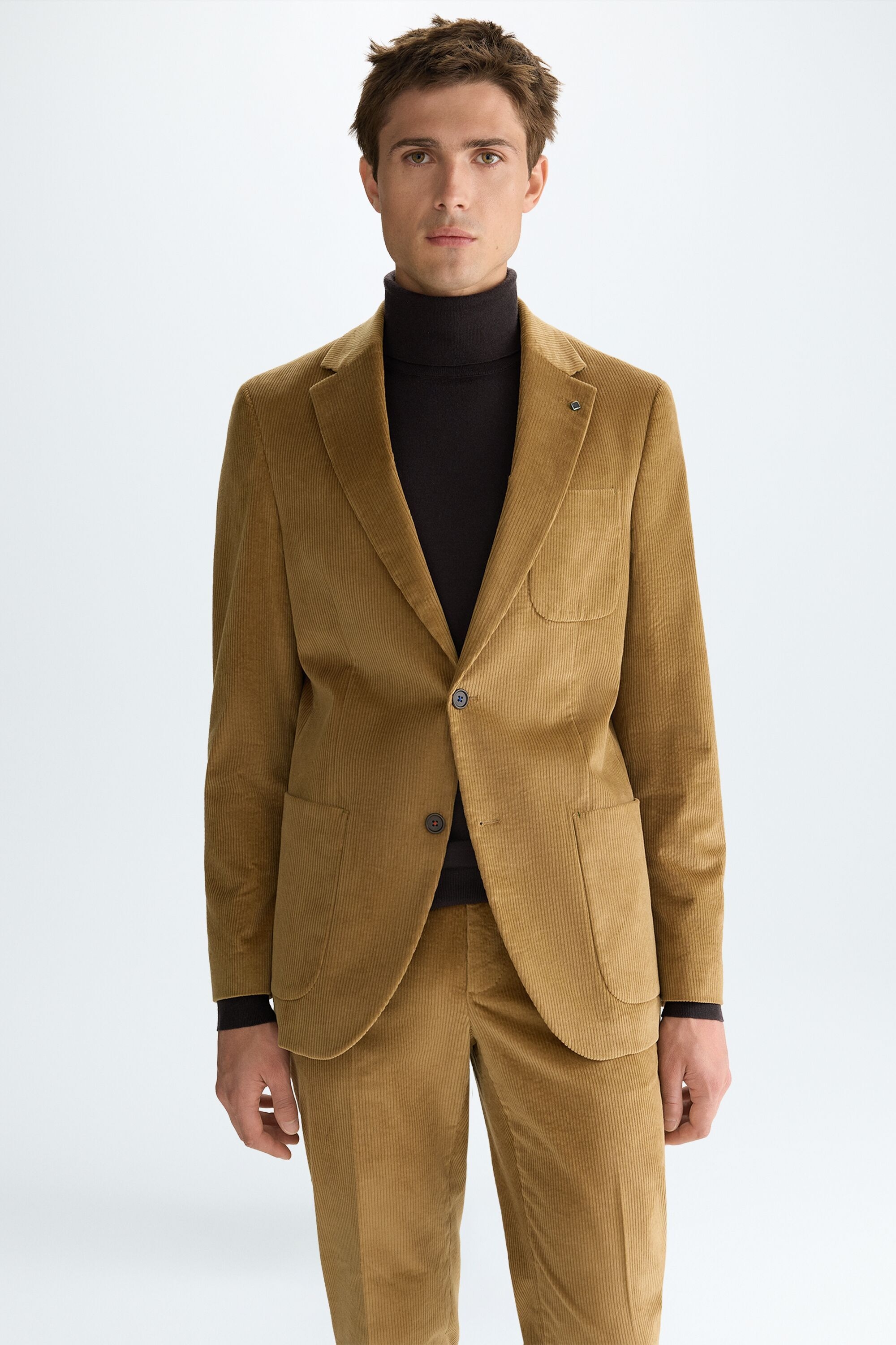 Chaqueta de traje relaxed fit pana algodón