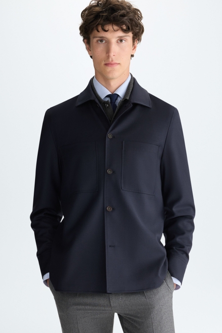 WOOL TWILL OVERSHIRT