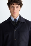 Wool twill overshirt