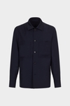 Wool twill overshirt