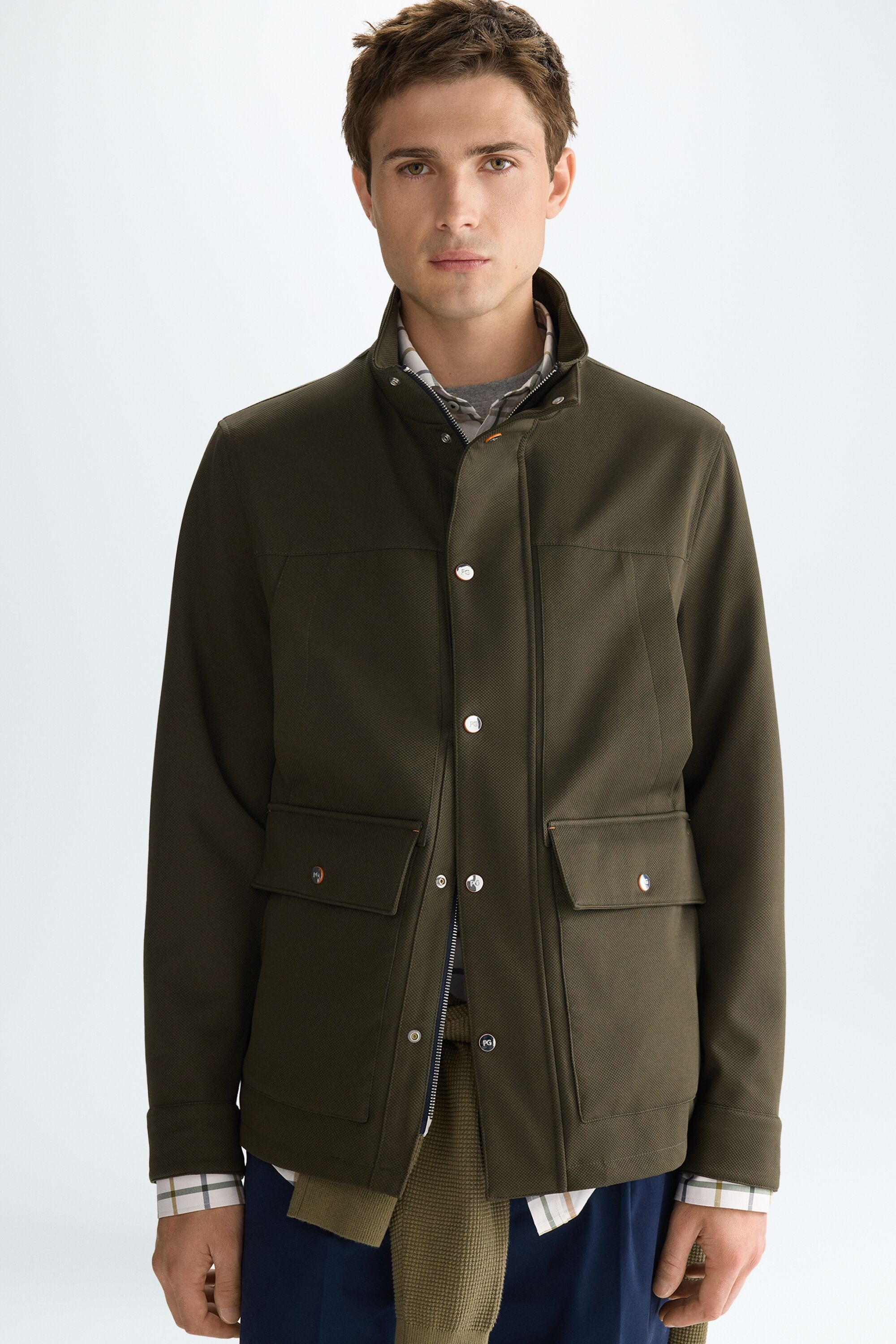 Waterproof textured technical parka