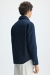 Origami-quilted technical textured overshirt