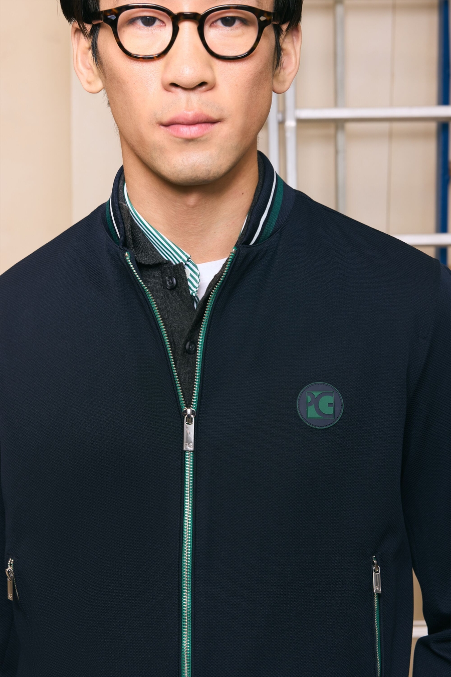 TEXTURED TECHNICAL BOMBER JACKET
