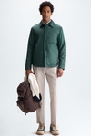 Quilted technical nylon overshirt