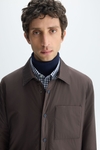 Quilted technical nylon overshirt