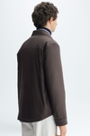 Quilted technical nylon overshirt