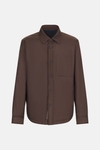 Quilted technical nylon overshirt