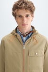 Hooded technical nylon jacket