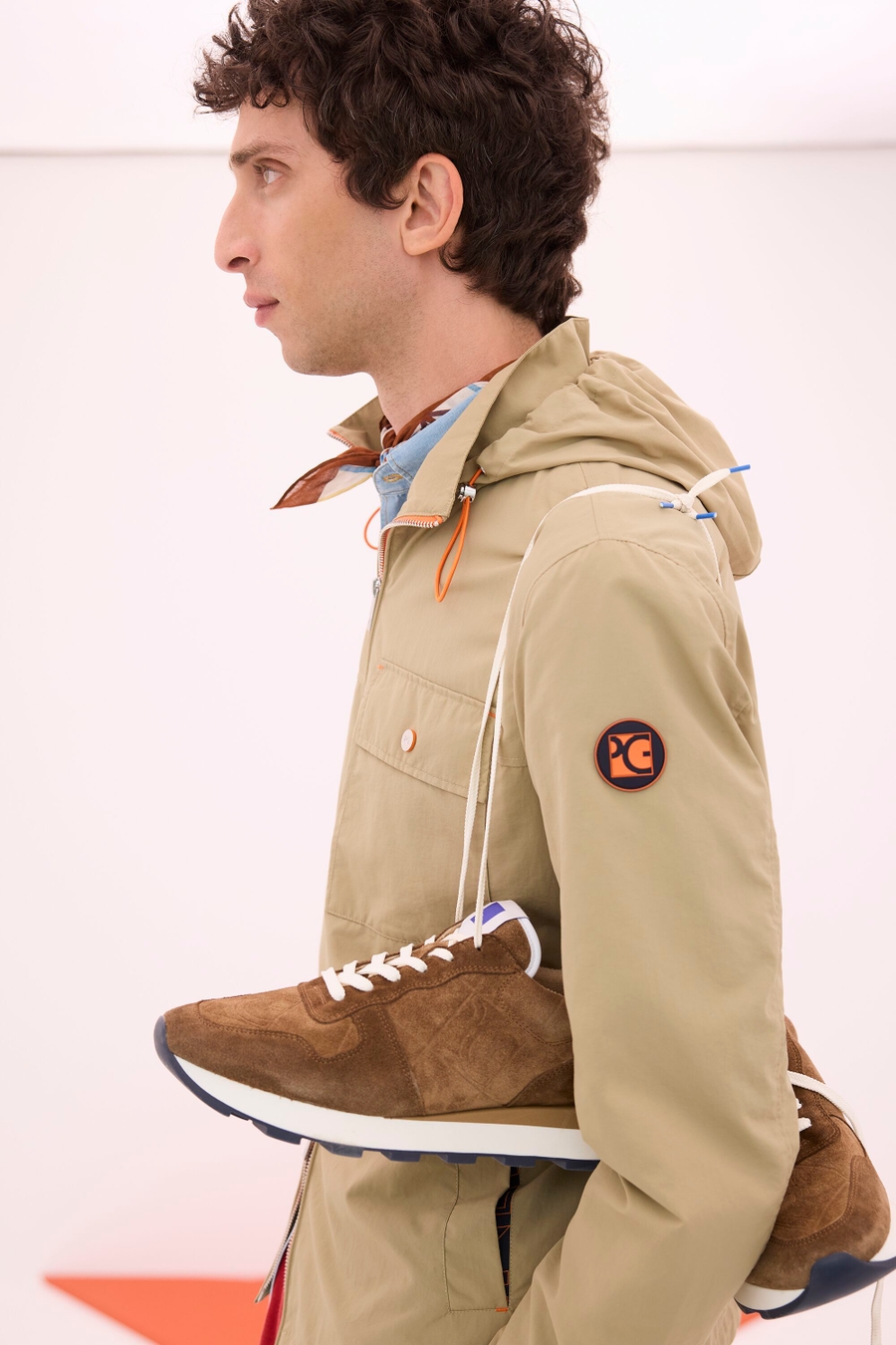 HOODED TECHNICAL NYLON JACKET