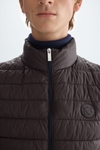 Quilted technical nylon gilet