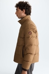 Down-quilted technical nylon jacket