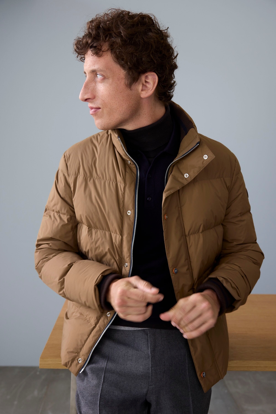 DOWN-QUILTED TECHNICAL NYLON JACKET