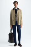 Technical cotton jacket with four pockets