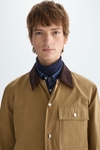 Technical cotton overshirt