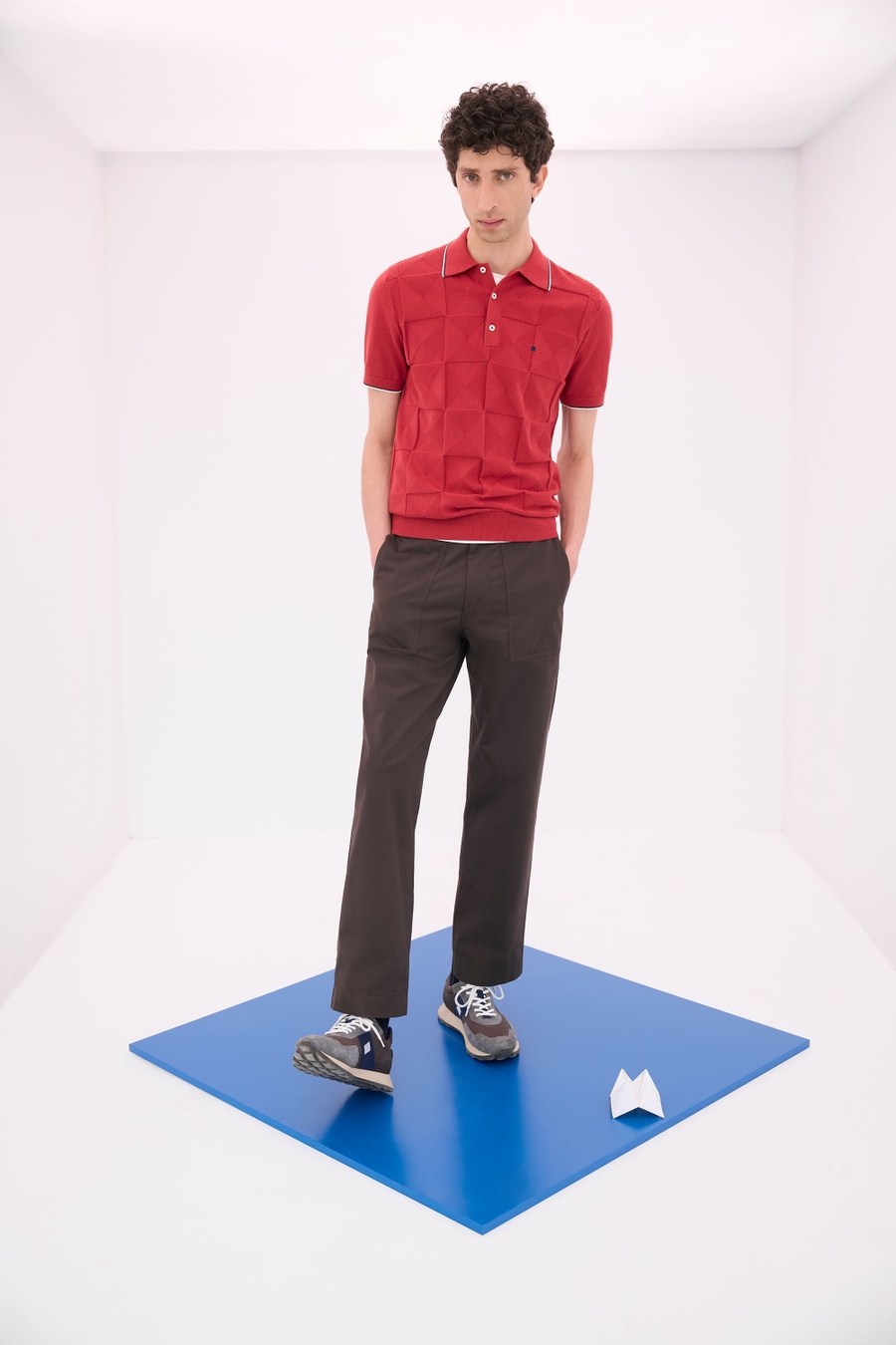 PANTALÓN CHINO REGULAR FIT SARGA ALGODÓN