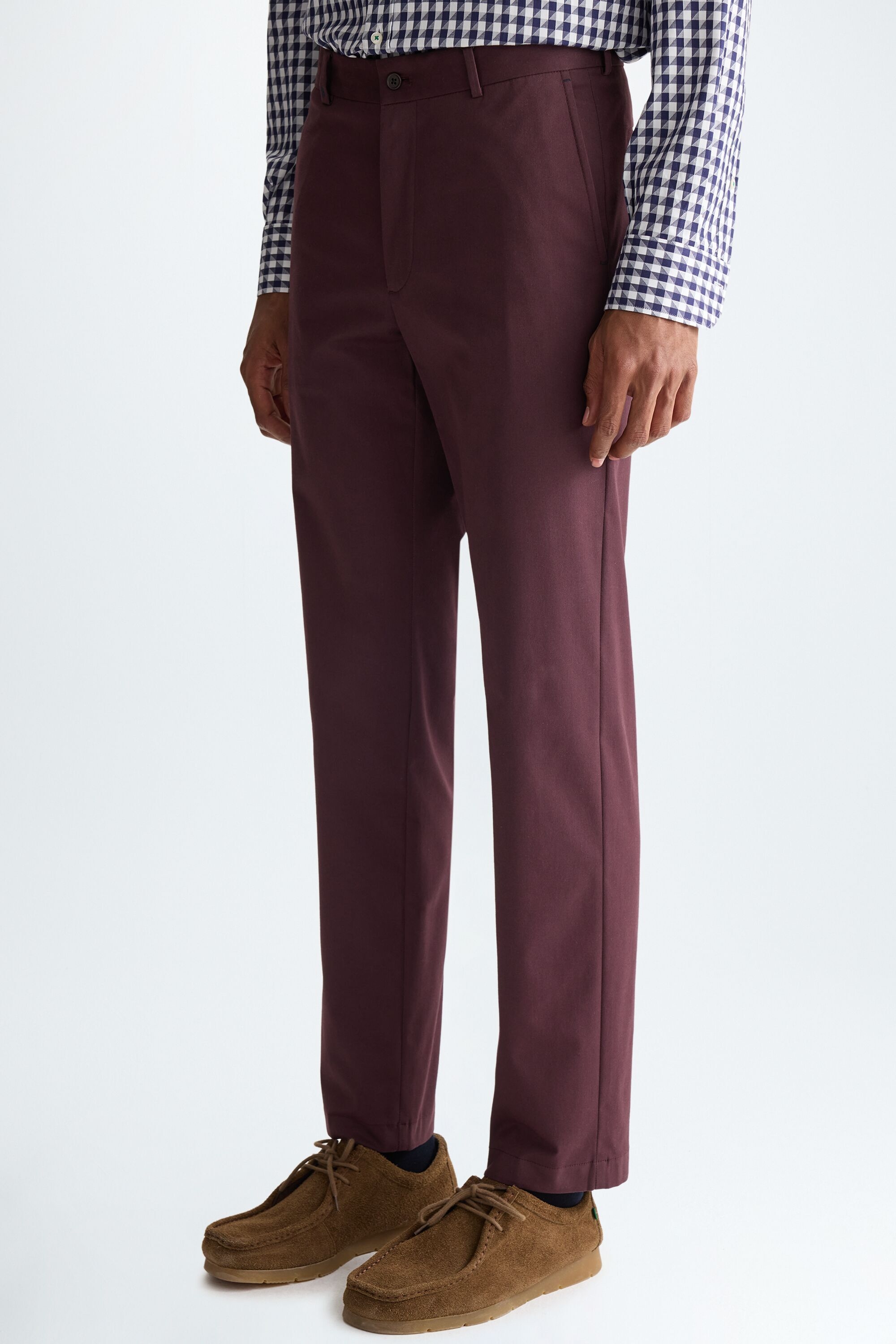 Cotton twill regular fit chino trousers