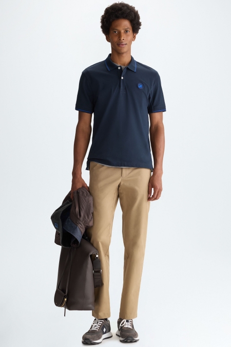 COTTON TWILL REGULAR FIT CHINO TROUSERS