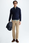 Cotton twill regular fit chino trousers
