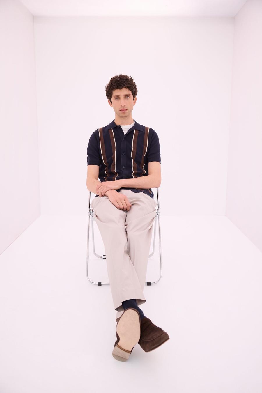 COTTON TWILL REGULAR FIT CHINO TROUSERS