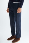 Cotton twill relaxed fit trousers