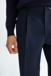 Cotton twill relaxed fit trousers