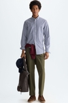 Cotton twill relaxed fit trousers