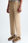 Cotton twill relaxed fit trousers