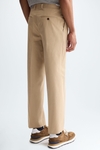 Cotton twill relaxed fit trousers