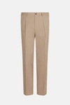 Cotton twill relaxed fit trousers