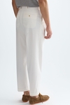 Pantalón relaxed fit sarga algodón