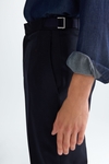 Wool flannel relaxed fit trousers
