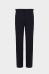 Wool flannel relaxed fit trousers