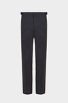 Wool flannel relaxed fit trousers