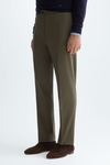 Cotton twill classic fit suit trousers