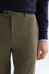 Cotton twill classic fit suit trousers