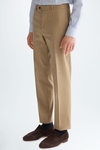 Cotton twill classic fit suit trousers