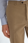 Cotton twill classic fit suit trousers