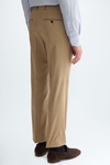 Cotton twill classic fit suit trousers