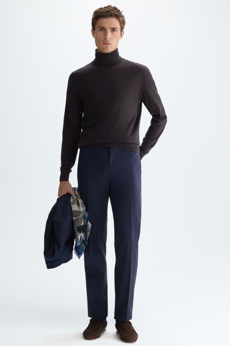 TROPICAL WOOL CLASSIC FIT SUIT TROUSERS