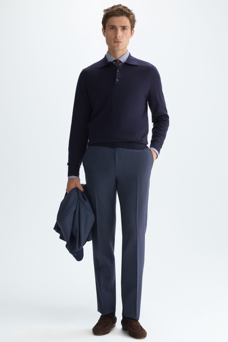 TROPICAL WOOL CLASSIC FIT SUIT TROUSERS