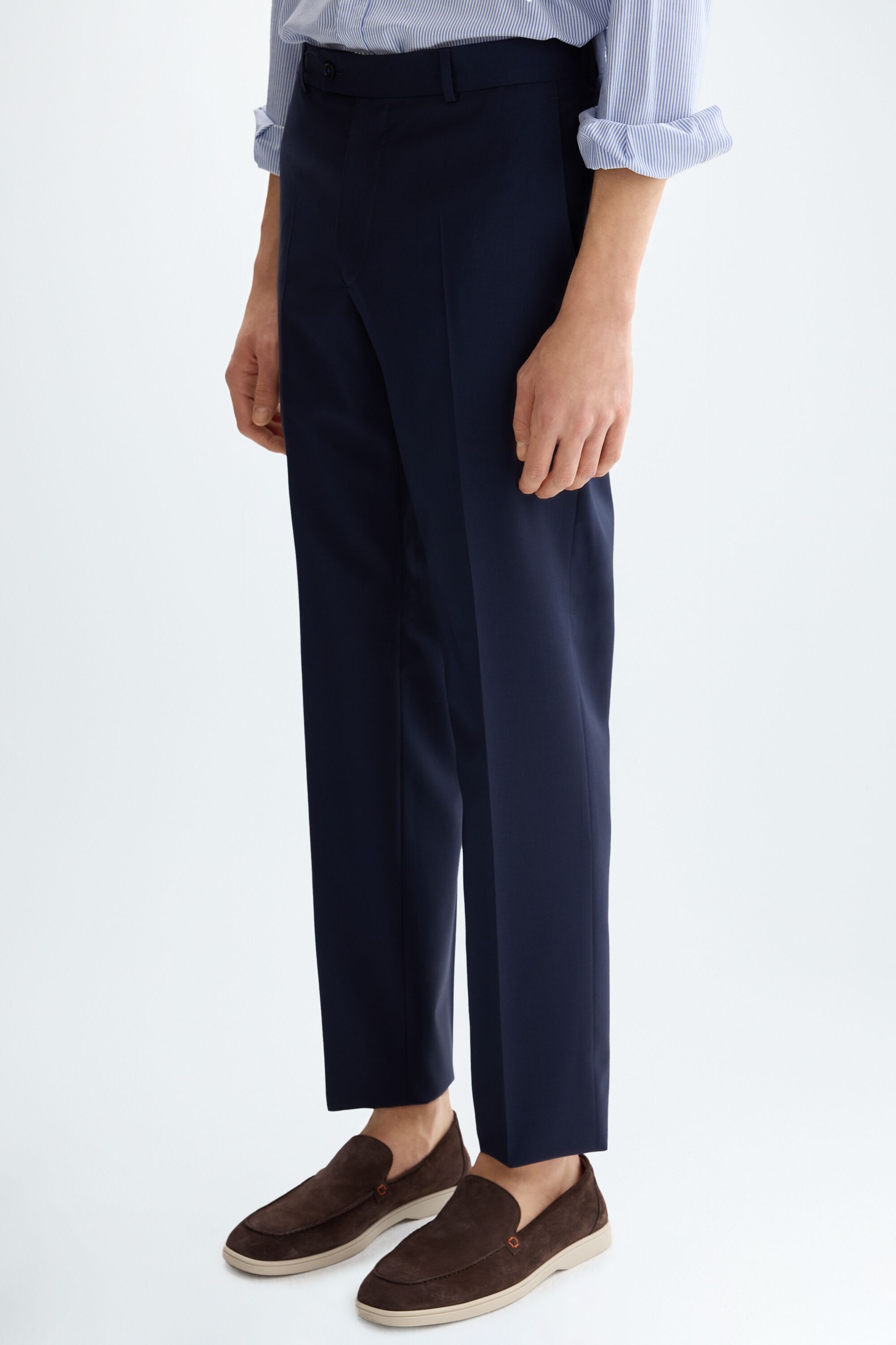 Pantalón de traje classic fit fresco de lana