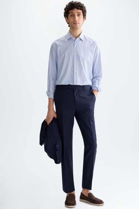 TROPICAL WOOL CLASSIC FIT SUIT TROUSERS