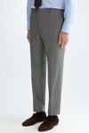 Wool bird's eye weave classic fit suit trousers