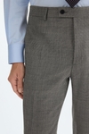 Wool bird's eye weave classic fit suit trousers