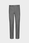 Wool bird's eye weave classic fit suit trousers