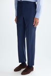 Wool bird's eye weave classic fit suit trousers