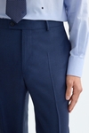 Wool bird's eye weave classic fit suit trousers