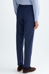 Wool bird's eye weave classic fit suit trousers