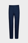 Wool bird's eye weave classic fit suit trousers